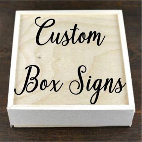 items similar  custom box signs  etsy