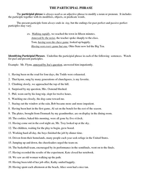 prepositional phrase worksheet  answers notutahituq worksheet