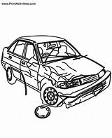 Coloring Car Pages Crash Wrecked Crashed Wreck Drift Cars Drawing Printable Fast Clipart Drifting Colouring Drawings Print Getdrawings Gif Library sketch template