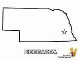 Nebraska Outline State Coloring Map Sketch Pages Visit sketch template