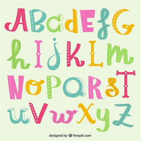 cute alphabet letters  vector