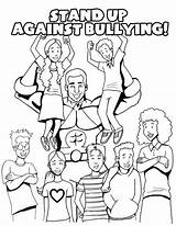 Coloring Bullying Bully Regeln Schulzimmer Schule sketch template