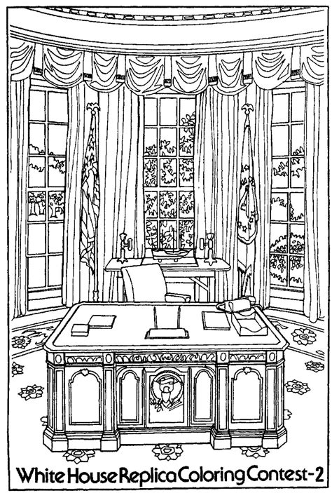 paper dolls white house replica coloring contest