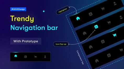trendy navigation bar design figma