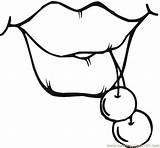 Lips Kissing Drawing Coloring Getdrawings sketch template