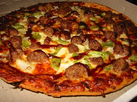 bbq meatball pizza  dominos  food pornographer flickr
