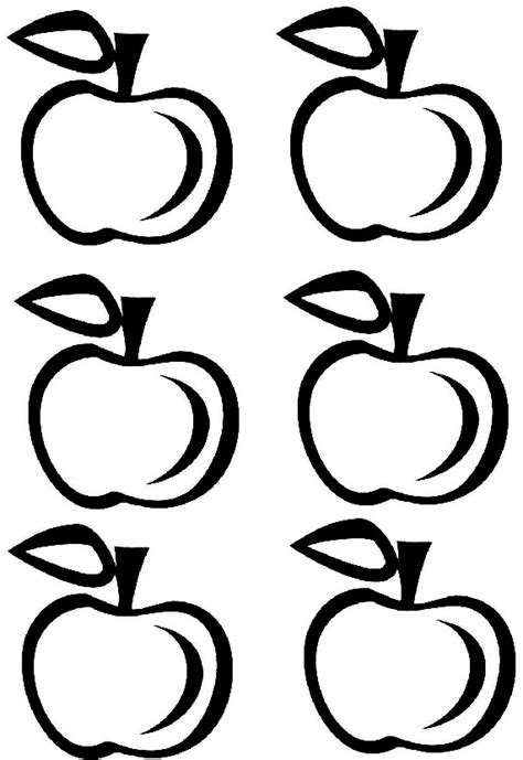 printable small apple template