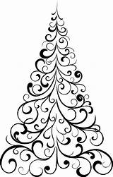 Christmas Tree Drawing Printable Stencil Clipart Draw Stencils Svg Filigree Drawings Trees Coloring Line Clip Cute Ornamental Easy Template Helix sketch template
