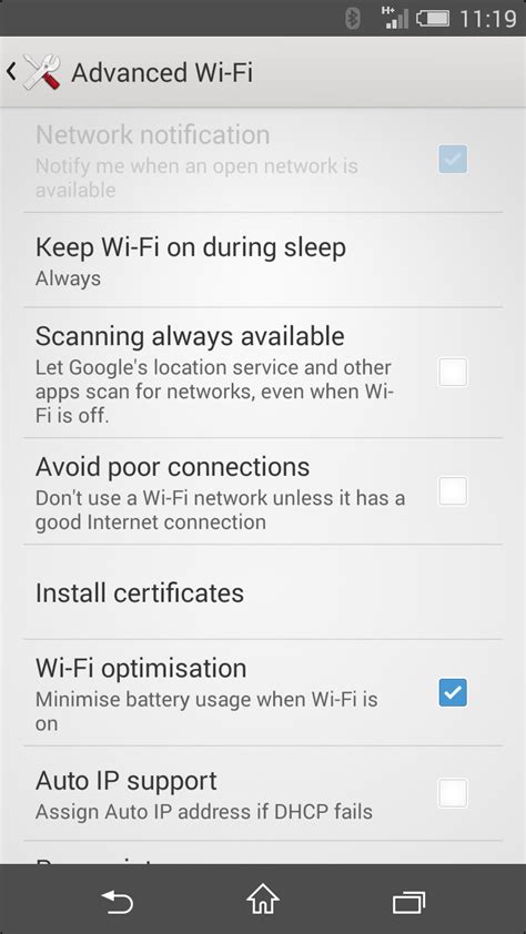 wi fi wifi network notification greyed  android enthusiasts stack exchange