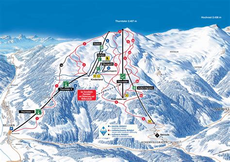 ski map hochpustertal  osttirol austria
