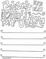 Grandma Coloring Pages Grandparents Happy Birthday Doodle Grandpa Mothers Printable Color Alley Getcolorings National Activities Quotes Getdrawings Choose Board sketch template