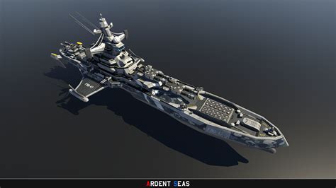 artstation futuristic battleship