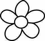 Flower Clipart Outline Simple Cliparts Library sketch template