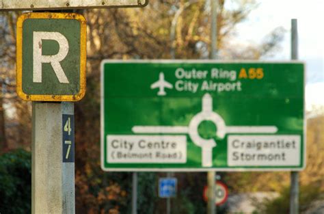 ring road sign belfast  albert bridge geograph britain  ireland