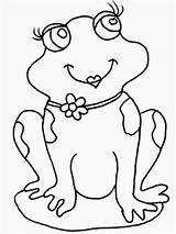 Frog Coloring Pages Kids Printable Girls Theme Print sketch template
