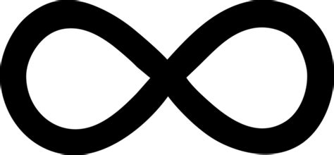 simple black infinity symbol  clip art
