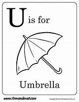 Umbrella Letter Coloring Printable Alphabet Timvandevall Printables Starts Preschoolers Categories Booklet sketch template