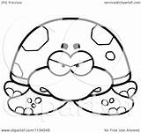 Turtle Clipart Angry Cartoon Sea Coloring Outlined Clip Vector Cory Thoman Royalty sketch template