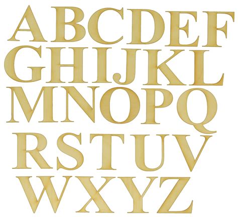 Wood Times New Roman Font Letters