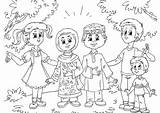 Coloriage Avec Enfants Musulman Occidentales Dessin sketch template