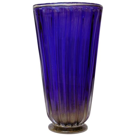 Cobalt Blue Murano Glass Vase At 1stdibs