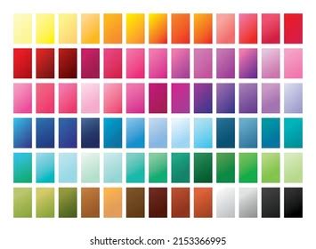 full spectrum gradient color palette set stock vector royalty   shutterstock