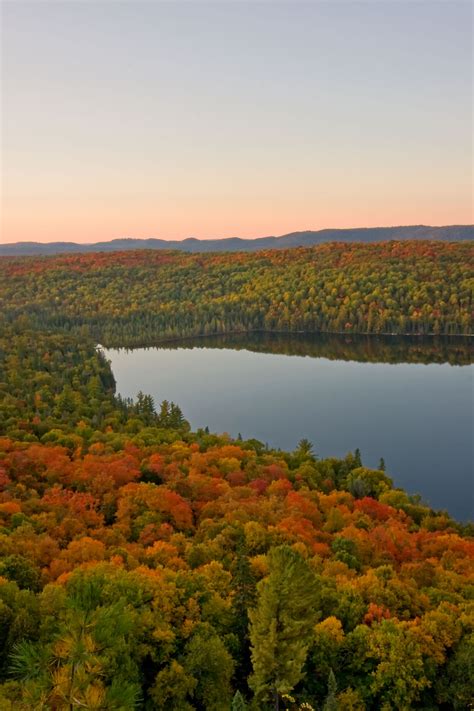 mississagihelenbar lakelookoutevening fall colours scenery