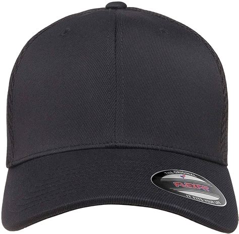 flexfit  ultrafibre airmesh fitted cap black black size