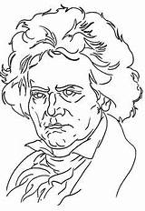 Coloring Pages Beethoven Online Outline Color Appreciation Musical Sketches Sheets Tips Drawing Kids sketch template