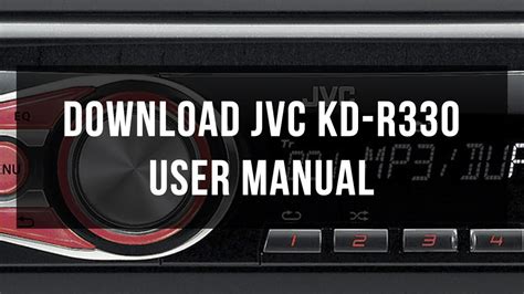 jvc kd  user  instructions manual youtube