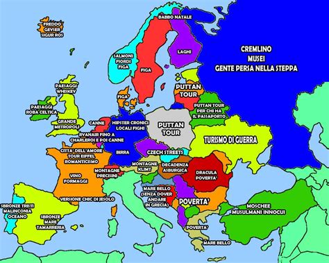 mappa delle vacanze europee