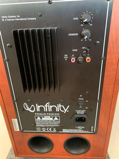 infinity ps   subwoofer active audio soundbars speakers amplifiers  carousell