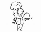 Cocinera Chef Cozinheira Bandeja Cocineros Vassoio Amb Cuinera Safata Cocineras Stampare Cdn5 Dibuix Cocinero Acolore Cuochi sketch template