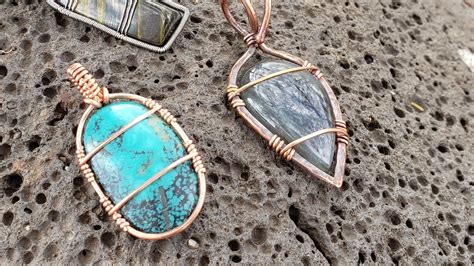 wire wrap pendant tutorial youtube