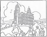Lds Mormon Baptist Manti Bountiful 1923 Temples Colouring Kirtland Coloringhome sketch template