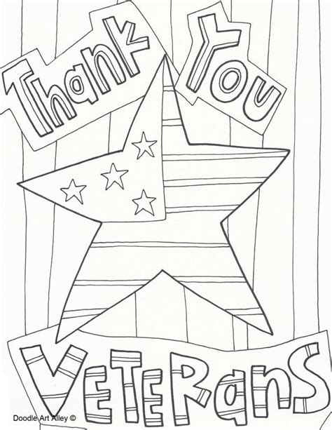 veterans day coloring pages  doodle art alley print  enjoy