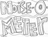 Noise Classroom Coloring Levels Meter Parent Communication Chart Classroomdoodles sketch template