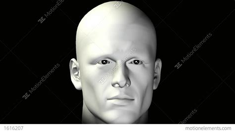 man rotating human head stock animation