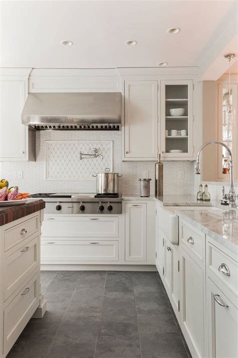 slate floor kitchen white cabinets flooring ideas