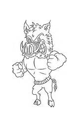 Coloring Razorback Wild Boar Strongest sketch template