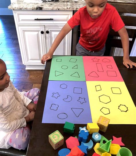 color shape sorting  toddlers busy