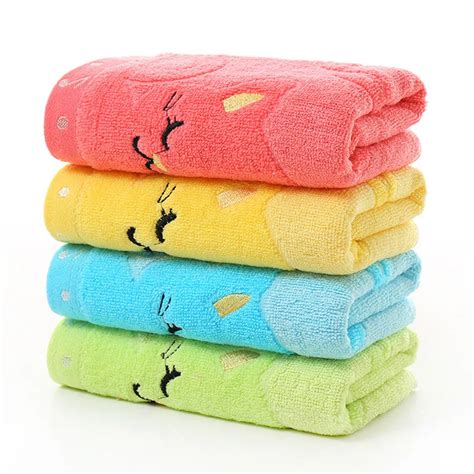 exquisite design  twisted bamboo fiber  cat baby wash towels