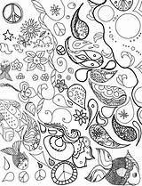 Coloring Hippie Pages Trippy Drawing Simple Cool Easy Drawings Comments Library Clipart sketch template