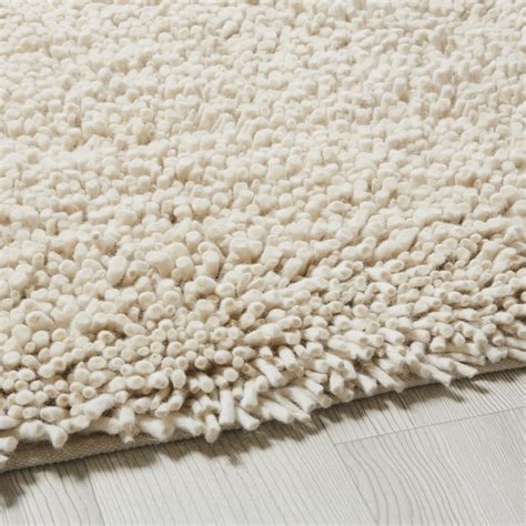 tapis en laine  coton ecru effet shaggy  hygge maisons du monde