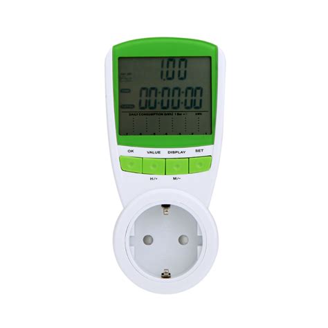 digital wattmeter voltmeter portable power meter tester  hz lcd digital wattage voltage