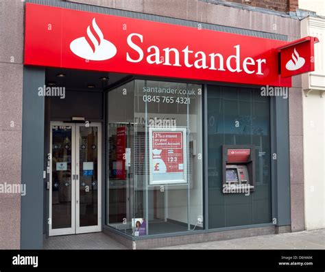 local high st branch  santander bank uk stock photo alamy