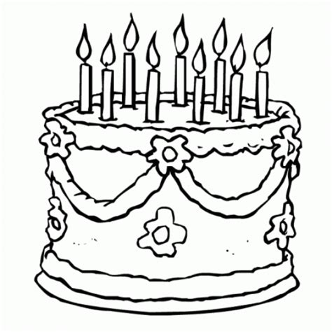 birthday cake template clipart