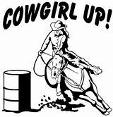 Cowgirl Getdrawings Rodeo sketch template