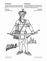 Coloring Iroquois Indians Pages Warrior Printable Native Kids Edupics Indian Sheets American Color sketch template