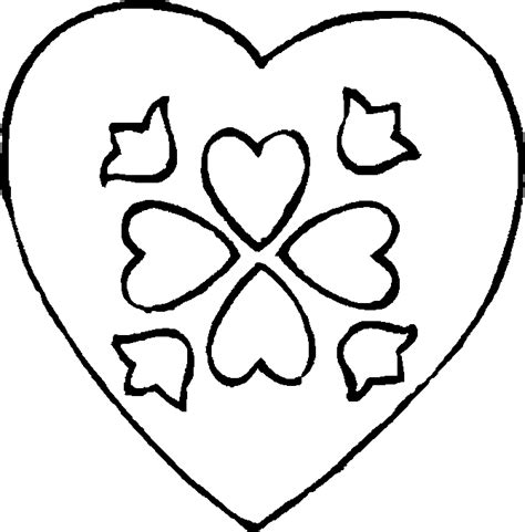 valentine coloring book page hearts